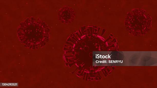 Red Flu Color Cg Virus Illustration Red Color Stock Illustration - Download Image Now ...
