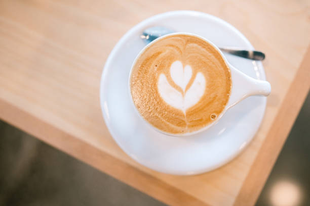 istock Fresh Latte With Heart Froth Art 1304304742