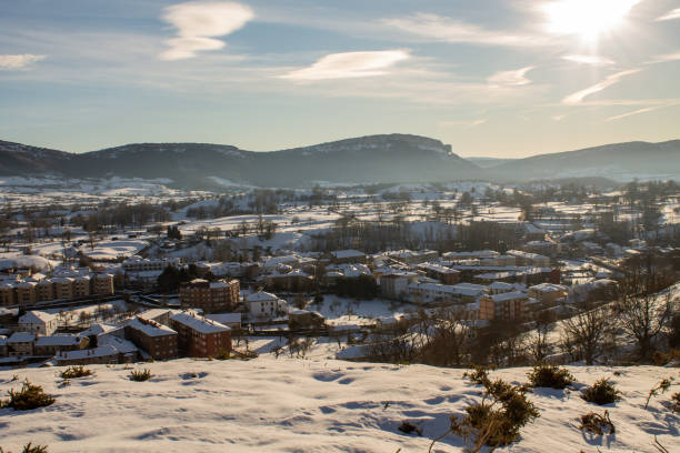 istock Great snowfall in Espinosa de los Monteros, Spain 17 January 1304304796