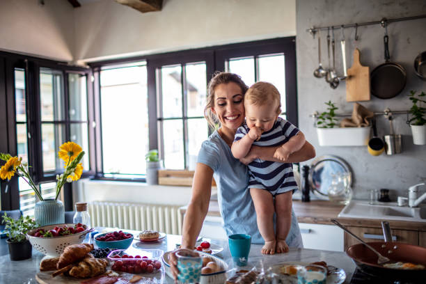 istock Mother morning routines 1304306057