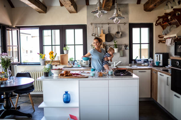 istock Mother morning routines 1304306079