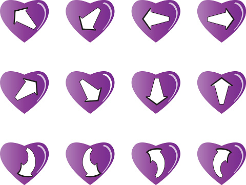 Vector Arrow Series Up Down Left Right Stock Illustration - Download ...