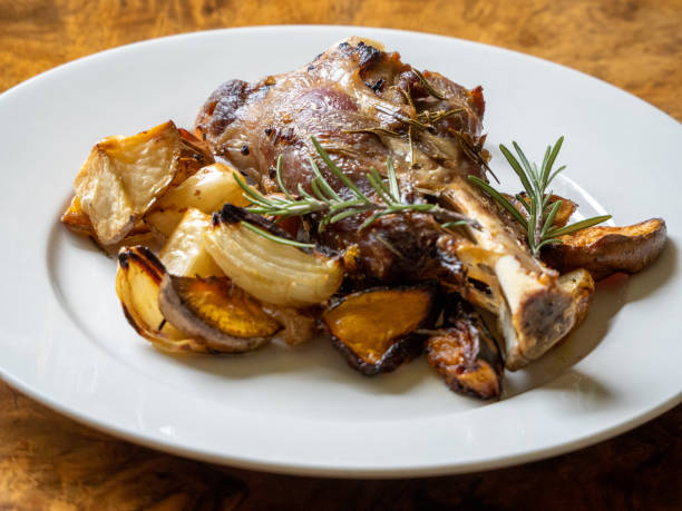 Roast Australian Lamb Shanks with Vegetables
