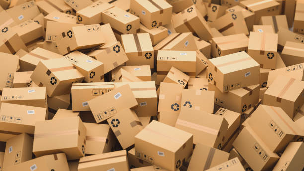 istock Cardboard boxes, logistics and delivery concept 1304325333