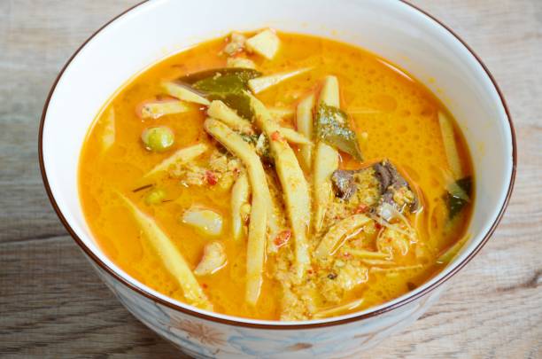 istock Thai food - Red Curry with Chicken and Bamboo Shoots 1304326632