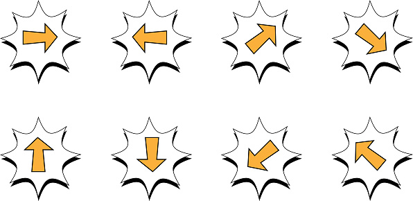 Vector Arrow Key Series Up Down Left Right Stock Illustration ...
