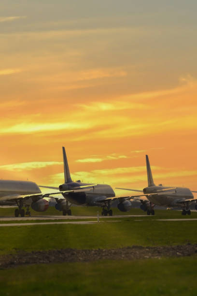 istock Grounded Airplane, Covid - 19 Corona Pandemic 1304332477