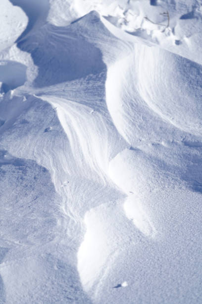 istock Wavy shapes on frozen snow 1304337471