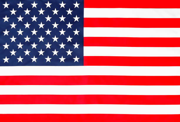 istock Starry Striped American Flag top view 1304343981