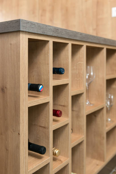 istock Wooden wine cabinet 1304349649