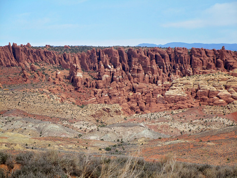 Delicate Arch and scenery from Arches National Park in Utah, United States