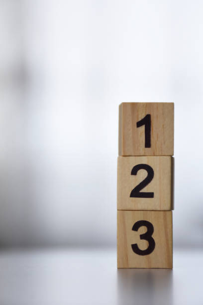 istock Wooden block numbers one, two, three 1304354161