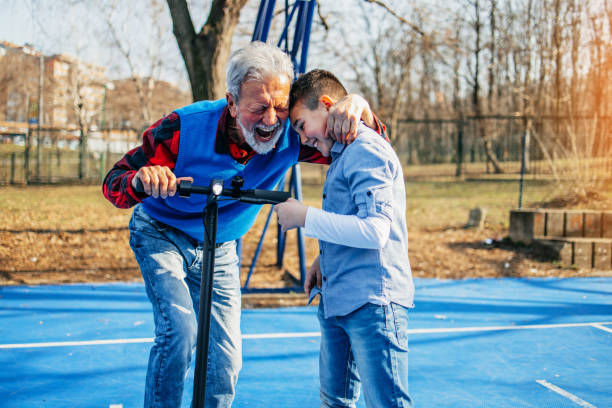 istock Grandfather and grandson 1304364507