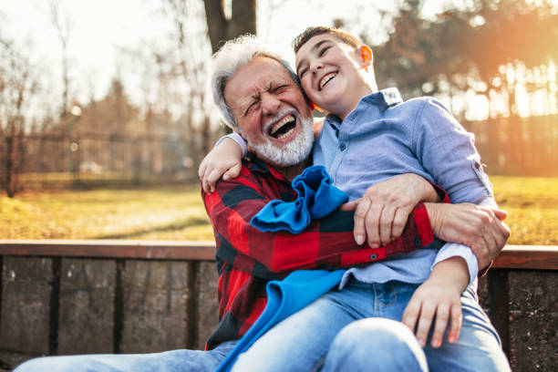 istock Grandfather and grandson 1304365387