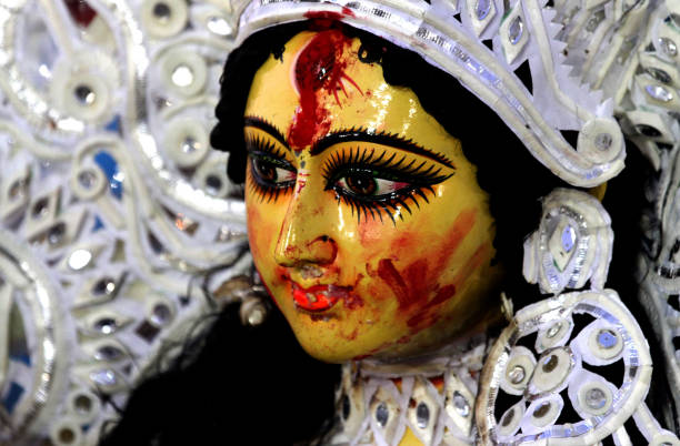 istock Immersion ceremony of godes Durga Idle 1304368304