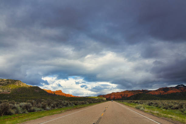 istock Panoramic highway towards Bryce Canyon National Park, Utah, USA 1304369783