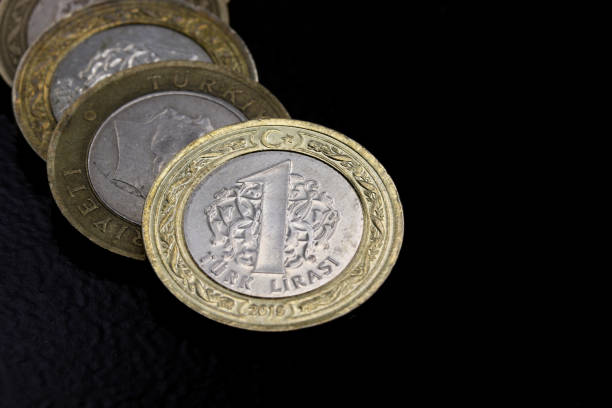 istock close-up Turkish coins on a background 1304375191