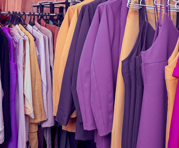 istock Women's dresses at the market. 1304377044