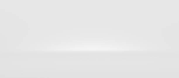 White abstract wide background and light backdrop room with empty blank gradient wallpaper blur design. 3D rendering.