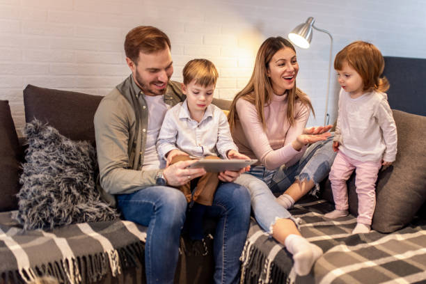 istock Family at home. 1304383107