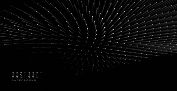 bildbanksillustrationer, clip art samt tecknat material och ikoner med abstrakt 3d-stil partikel svart bakgrundsdesign - quantum science