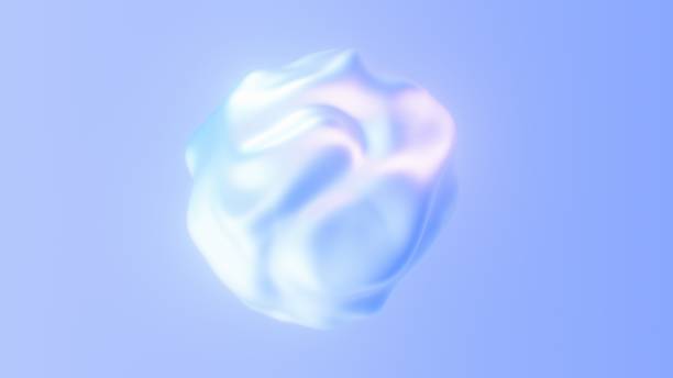 istock Holographic Iridescent Vaporwave Pastel Color Reflective Sphere Waves - Abstract Background Texture 1304383849