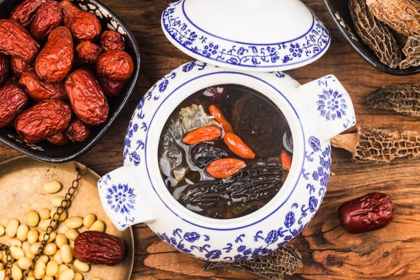 istock Chinese cuisine: morel and turtle stew soup 1304386219