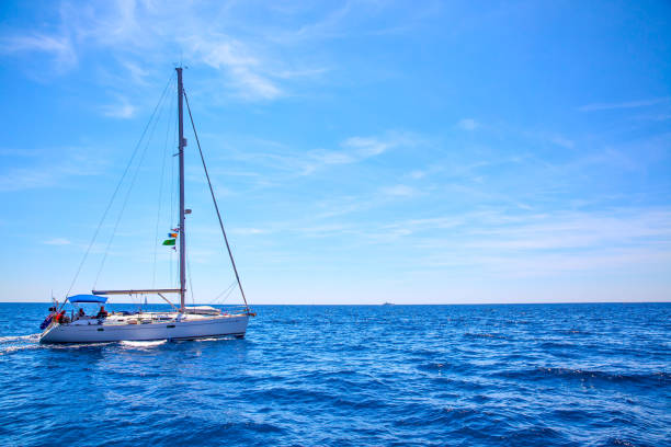 istock Sail yacht in the sea 1304387260