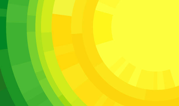 태양 재배 농업 여름 추상적 배경 - light green background stock illustrations