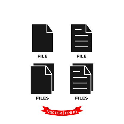 file icon in trendy flat style, document icon, add file icon