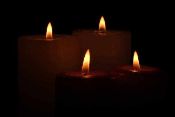 istock Paraffin mournful commemorative thick candle 1304401281