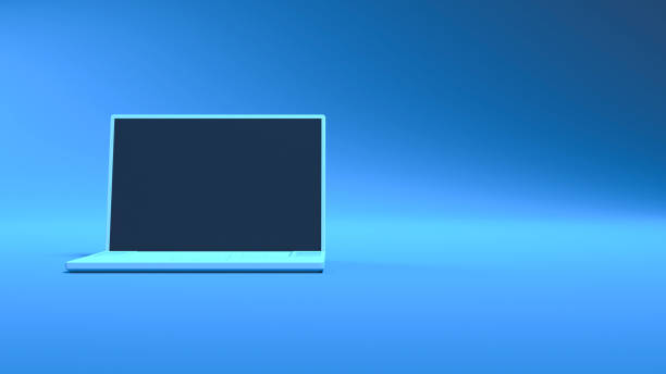 istock laptop in neon blue light close up 1304406310