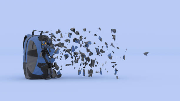 istock half destroyed suitcase with fragments flying off 1304406713