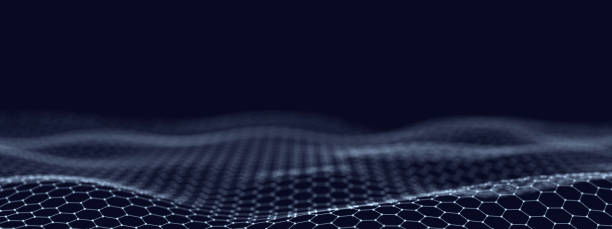istock abstract technological wavy background consisting of hexagons 1304406841
