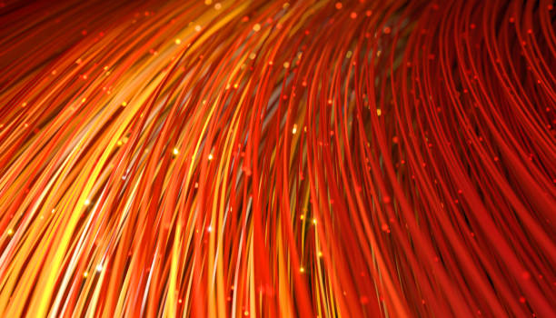 istock abstract colored telecommunication wires with glow at the end 1304407667