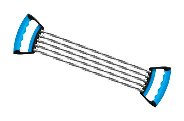 Vector illustration of Chest expander exercise equipment