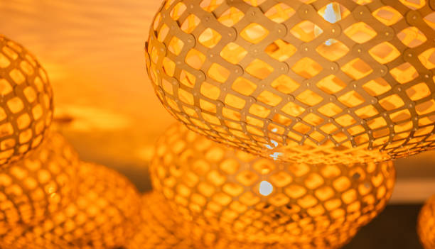 istock Handmade chandeliers with beautiful lights and colours 1304408845