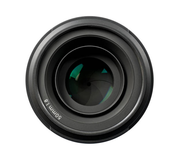 isolated professional optical lens - lens camera aperture isolated imagens e fotografias de stock