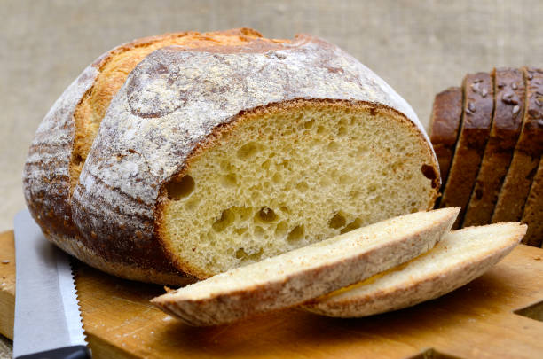 istock Sliced bread, fresh bakery products close up 1304412750