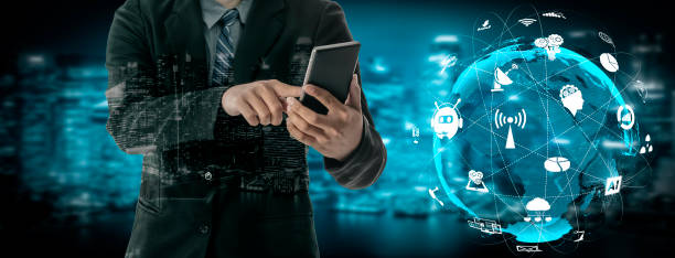 istock Advanced communication and global internet network connection in smart city 1304414523