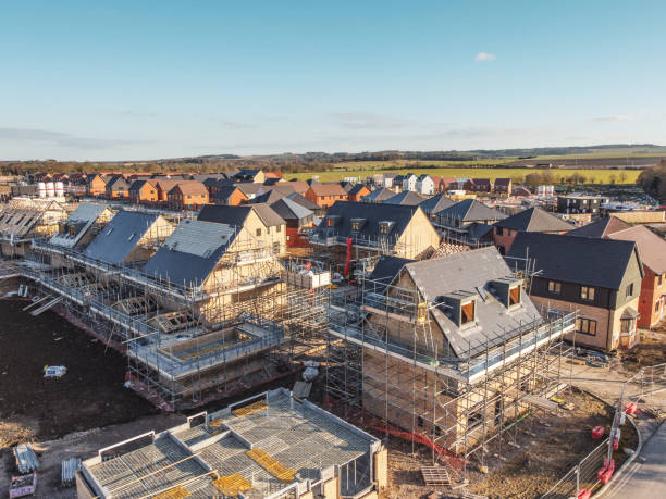 kingsgrove desarrollo de vivienda, wantage, oxfordshire. febrero de 2021 - new home construction fotografías e imágenes de stock