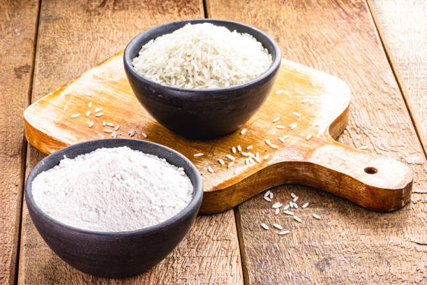 istock Rice flour is a flour made from finely ground rice 1304420290