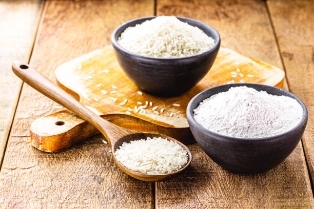 istock Rice flour is a flour made from finely ground rice 1304420321