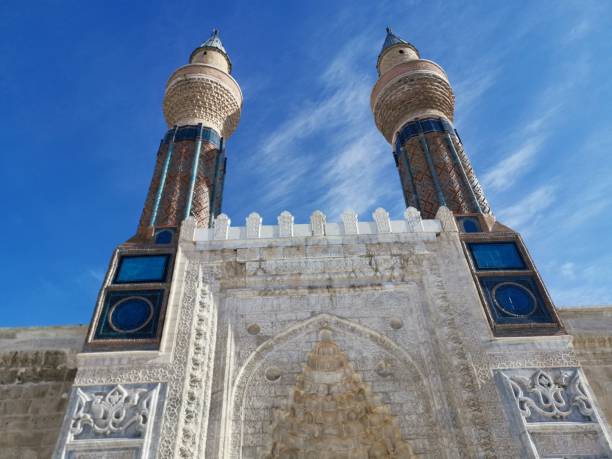 istock Two minarets in full splendor 1304422805