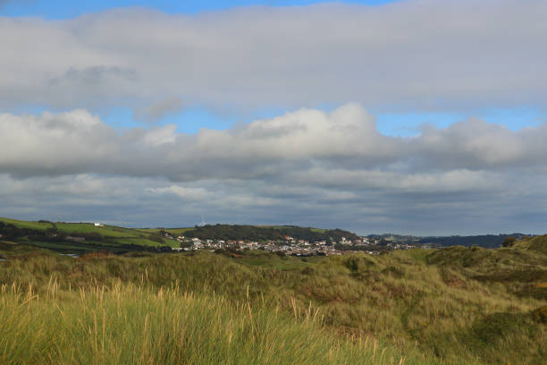 Sands and grass of Saunton sand dunes