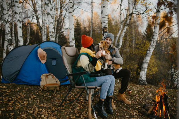 istock Young avantur couple is camping 1304427174