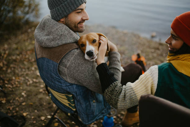 istock Young avantur couple is camping 1304427208