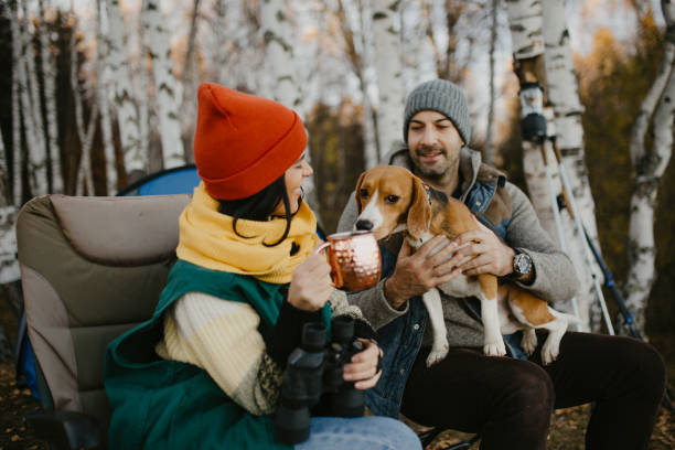 istock Young avantur couple is camping 1304427242