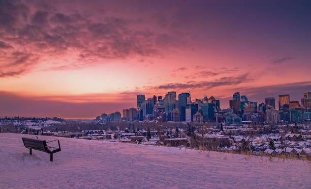istock Vivid Winter Sunrise Glowing Over Downtown Calgary 1304432927