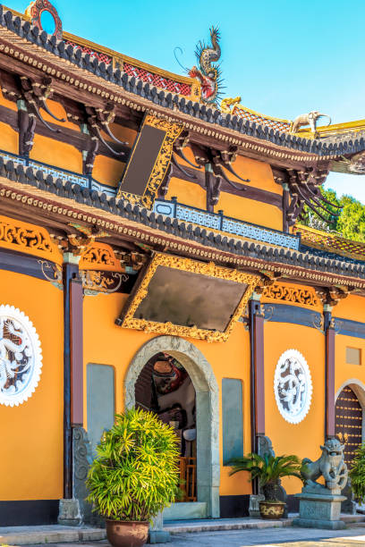 istock Chinese temple, ancient architecture, street view 1304461758